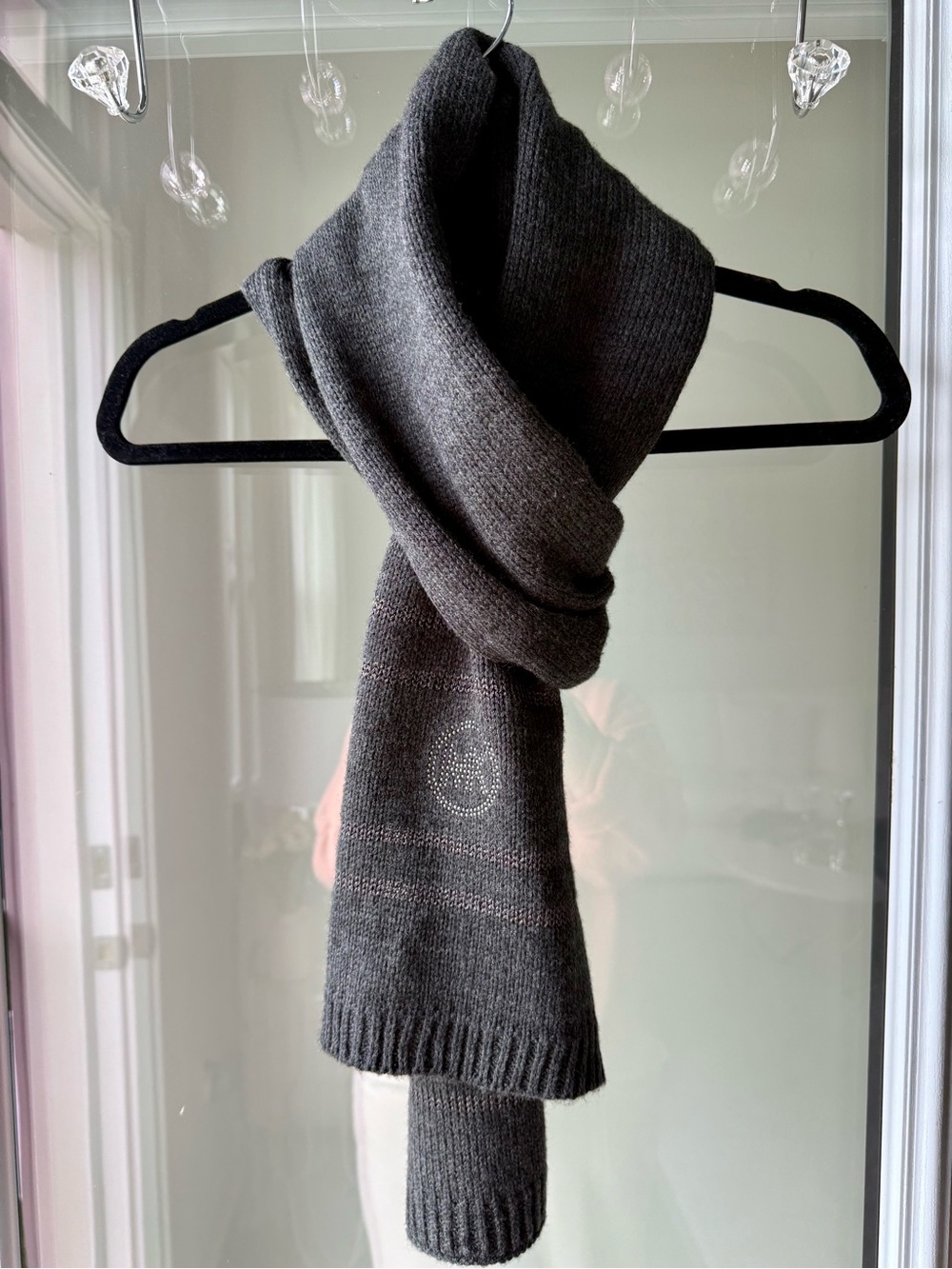 MICHAEL Michael Kors Charcoal Rib Knit Scarf